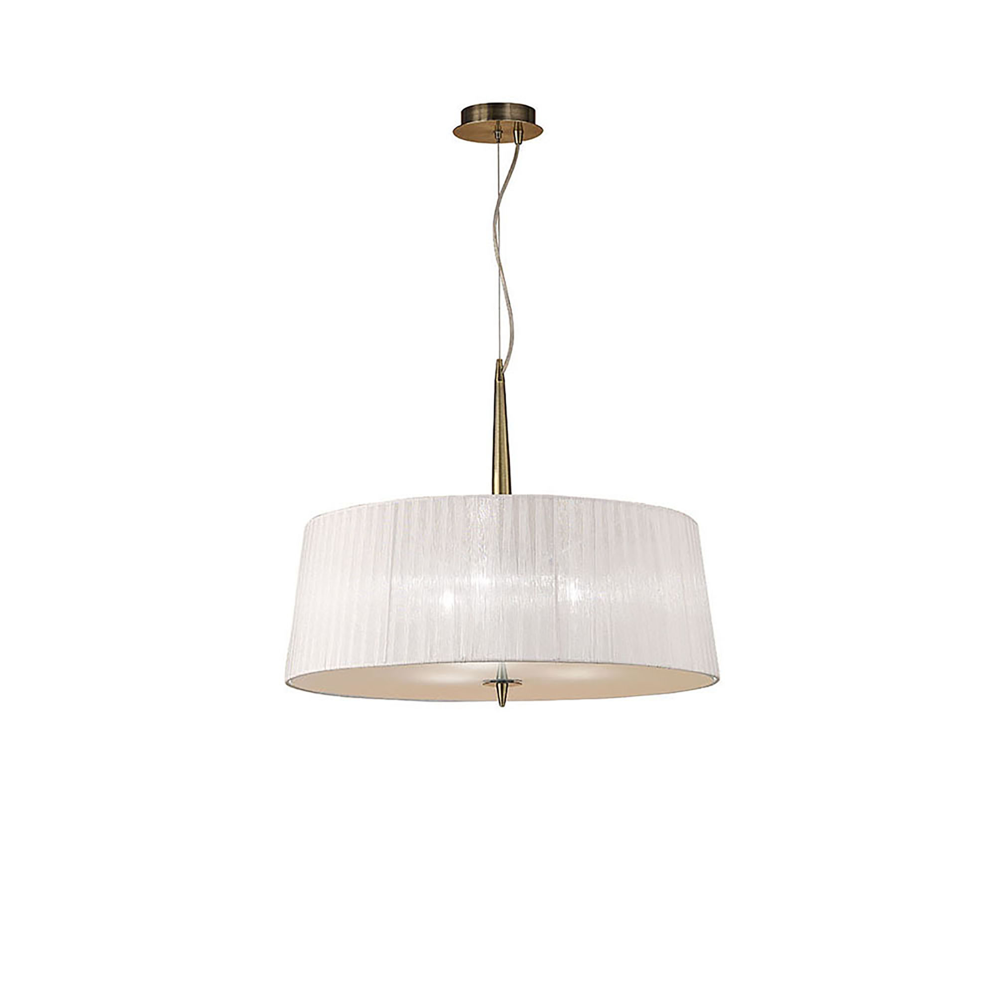 M4639AB/WS  Loewe Pendant 3 Light Antique Brass